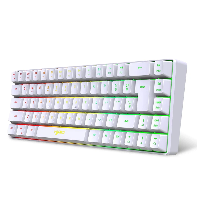 60 % kabelgebundene Gaming-Tastatur, ultrakompakte Mini-Tastatur mit RGB-Hintergrundbeleuchtung, wasserdichte kleine kompakte 61-Tasten-Tastatur für PC/Mac-Gamer