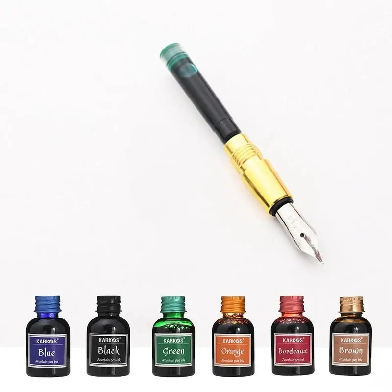 1 Flasche reine, bunte 30 ml Füllfederhaltertinte, universelle Nachfülltinte, Schreibwaren, Schule, brandneues Produkt „Friede und Glück“