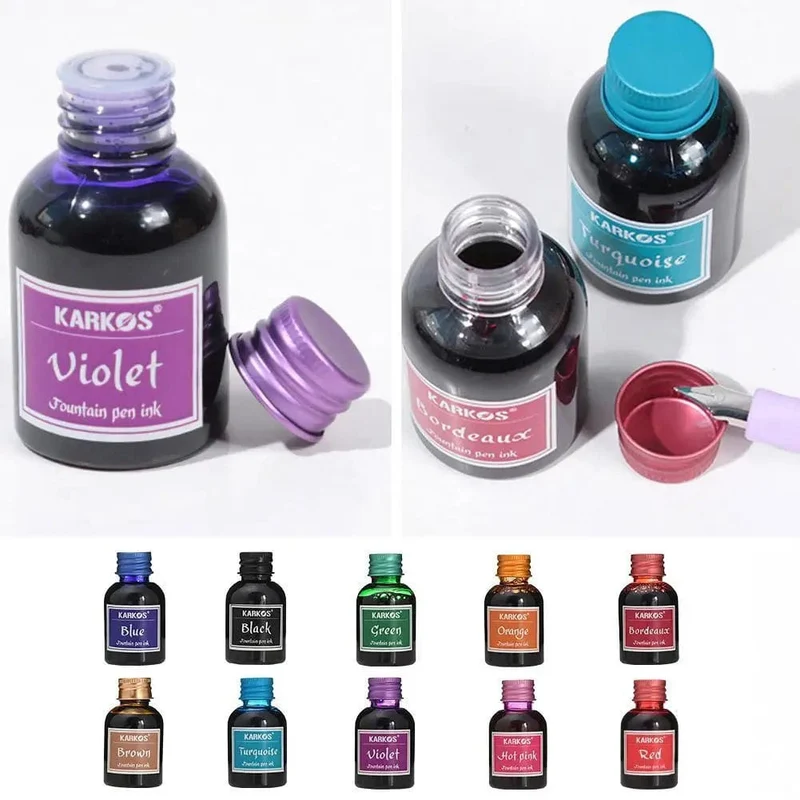 1 Flasche reine, bunte 30 ml Füllfederhaltertinte, universelle Nachfülltinte, Schreibwaren, Schule, brandneues Produkt „Friede und Glück“