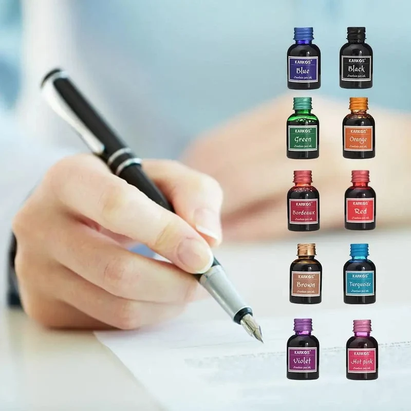 1 Flasche reine, bunte 30 ml Füllfederhaltertinte, universelle Nachfülltinte, Schreibwaren, Schule, brandneues Produkt „Friede und Glück“