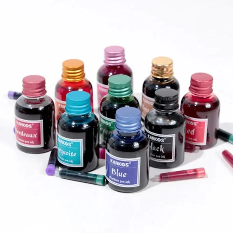 1 Flasche reine, bunte 30 ml Füllfederhaltertinte, universelle Nachfülltinte, Schreibwaren, Schule, brandneues Produkt „Friede und Glück“