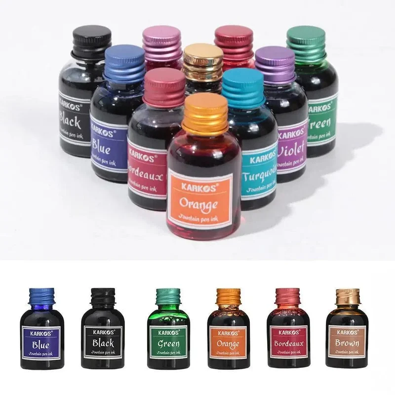 1 Flasche reine, bunte 30 ml Füllfederhaltertinte, universelle Nachfülltinte, Schreibwaren, Schule, brandneues Produkt „Friede und Glück“