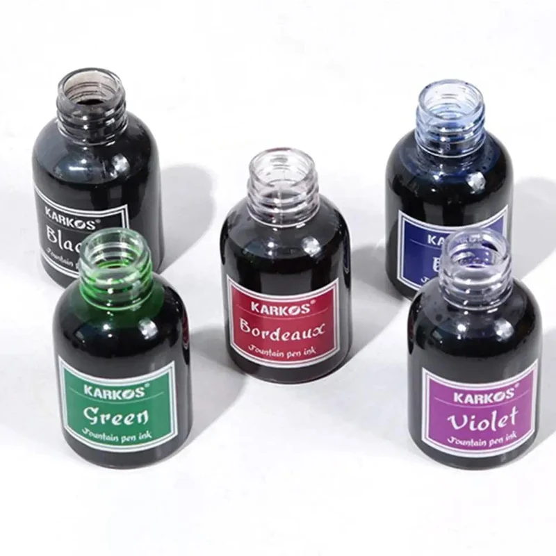 1 Flasche reine, bunte 30 ml Füllfederhaltertinte, universelle Nachfülltinte, Schreibwaren, Schule, brandneues Produkt „Friede und Glück“