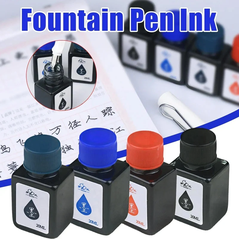 20 ml Füllfederhalter-Tinte, Dip-Pen-Tintenflasche, blaue Tinte zum Nachfüllen, für Studenten, Kunst, verfügbare Tinten, Tinte, Kalligraphie, Schreibwaren, Schreibwerkzeug