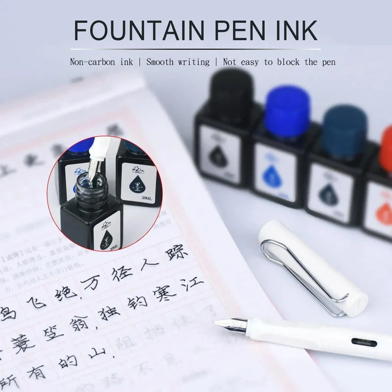 20 ml Füllfederhalter-Tinte, Dip-Pen-Tintenflasche, blaue Tinte zum Nachfüllen, für Studenten, Kunst, verfügbare Tinten, Tinte, Kalligraphie, Schreibwaren, Schreibwerkzeug