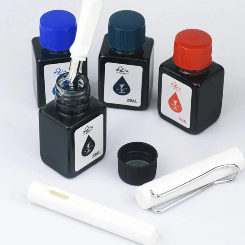 20 ml Füllfederhalter-Tinte, Dip-Pen-Tintenflasche, blaue Tinte zum Nachfüllen, für Studenten, Kunst, verfügbare Tinten, Tinte, Kalligraphie, Schreibwaren, Schreibwerkzeug