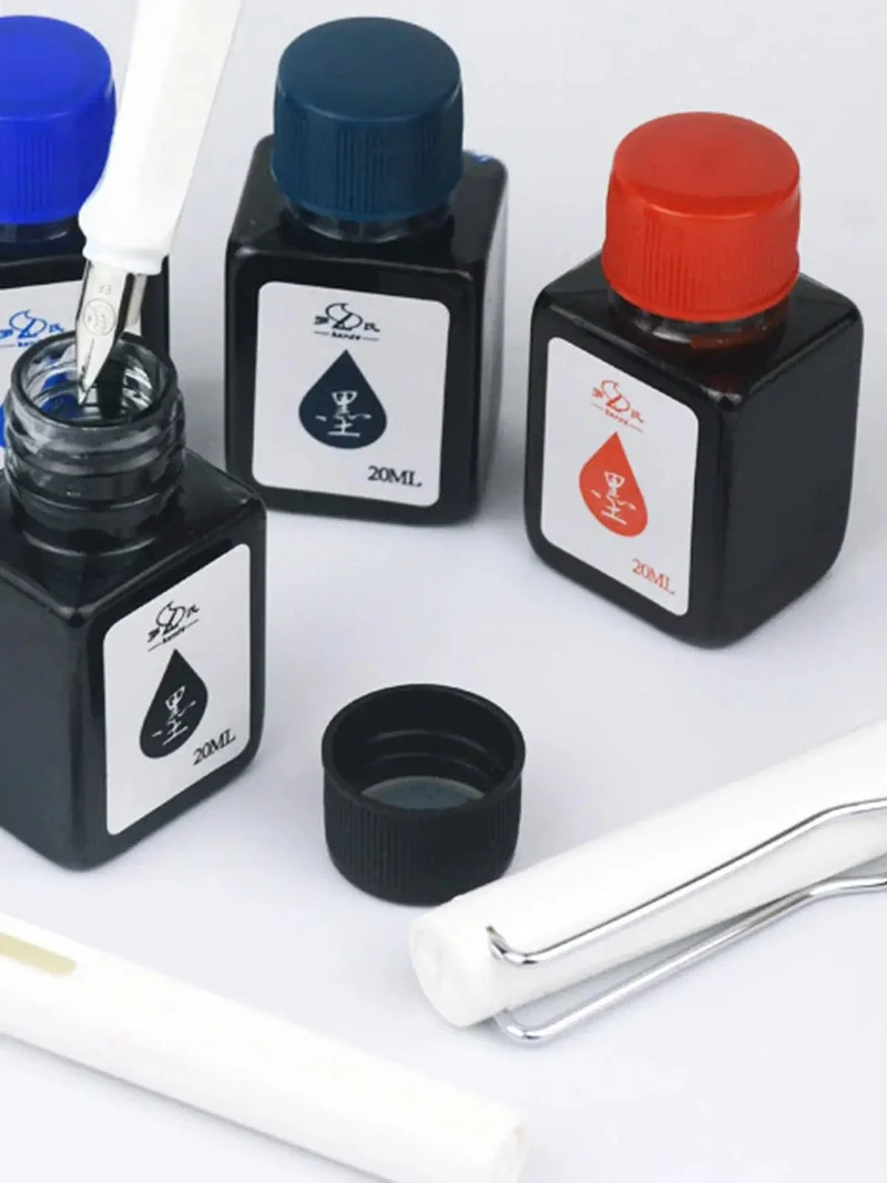 20 ml Füllfederhalter-Tinte, Dip-Pen-Tintenflasche, blaue Tinte zum Nachfüllen, für Studenten, Kunst, verfügbare Tinten, Tinte, Kalligraphie, Schreibwaren, Schreibwerkzeug
