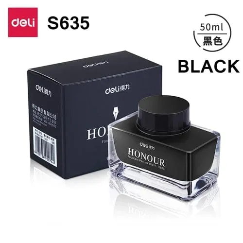 Deli S636 S635 Füllfederhaltertinte 30 ml 50 ml Flasche Schwarz Blau Stifttinte SchwarzBlau Rot Tinte Dunkelblau Tinte Großhandel Tintenflasche