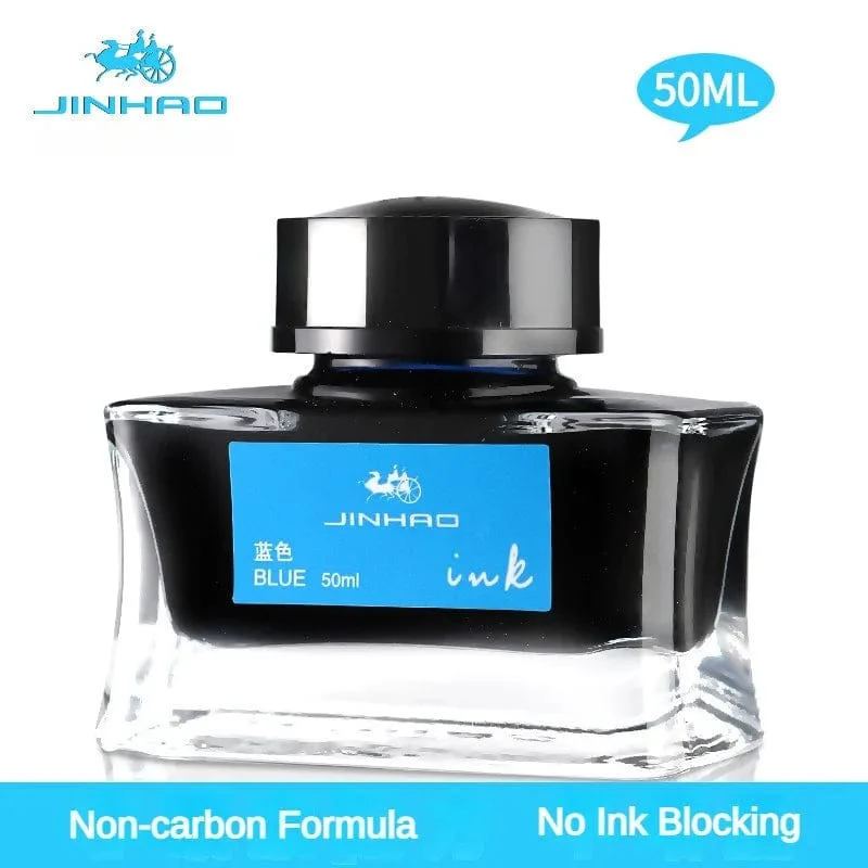 JINHAO 50 ml/30 ml Tinte in verschiedenen Farben, Tinte in Glasflaschen, Nachfüllpatrone für Füllfederhalter, Schreib- und Bürobedarf für die Schule