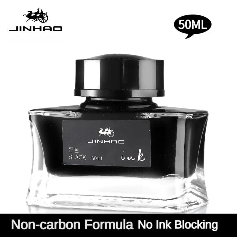 JINHAO 50 ml/30 ml Tinte in verschiedenen Farben, Tinte in Glasflaschen, Nachfüllpatrone für Füllfederhalter, Schreib- und Bürobedarf für die Schule