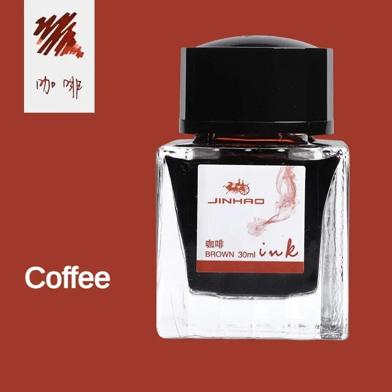 JINHAO 50 ml/30 ml Tinte in verschiedenen Farben, Tinte in Glasflaschen, Nachfüllpatrone für Füllfederhalter, Schreib- und Bürobedarf für die Schule