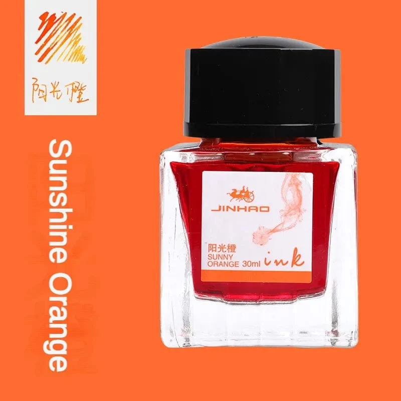 JINHAO 50 ml/30 ml Tinte in verschiedenen Farben, Tinte in Glasflaschen, Nachfüllpatrone für Füllfederhalter, Schreib- und Bürobedarf für die Schule
