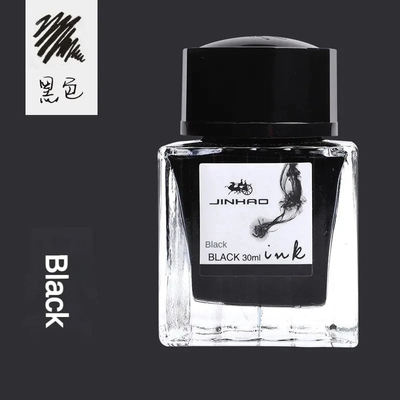 JINHAO 50 ml/30 ml Tinte in verschiedenen Farben, Tinte in Glasflaschen, Nachfüllpatrone für Füllfederhalter, Schreib- und Bürobedarf für die Schule
