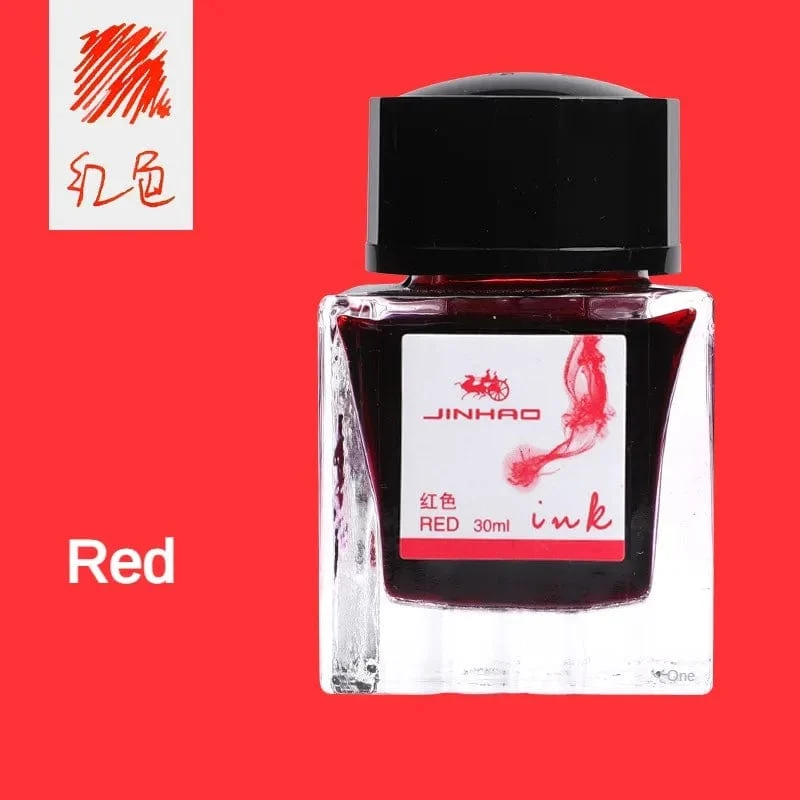 JINHAO 50 ml/30 ml Tinte in verschiedenen Farben, Tinte in Glasflaschen, Nachfüllpatrone für Füllfederhalter, Schreib- und Bürobedarf für die Schule