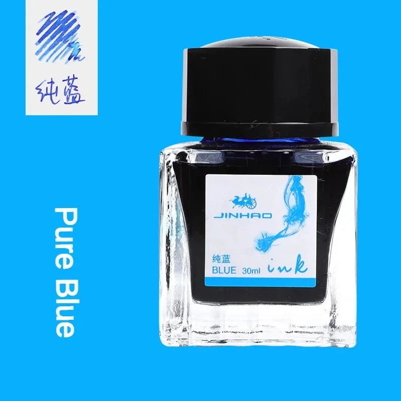 JINHAO 50 ml/30 ml Tinte in verschiedenen Farben, Tinte in Glasflaschen, Nachfüllpatrone für Füllfederhalter, Schreib- und Bürobedarf für die Schule