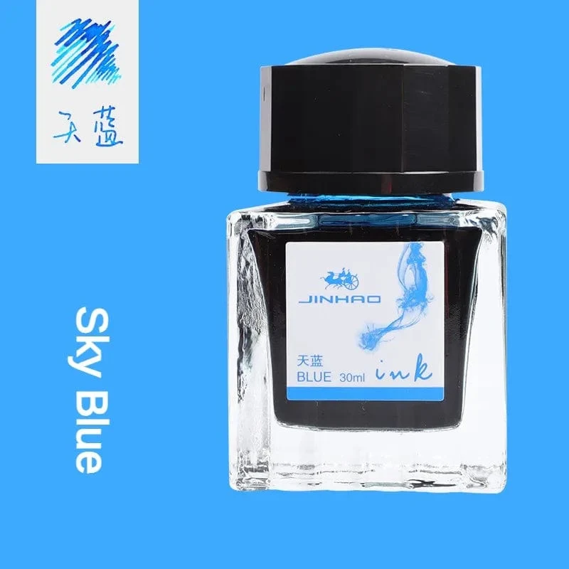 JINHAO 50 ml/30 ml Tinte in verschiedenen Farben, Tinte in Glasflaschen, Nachfüllpatrone für Füllfederhalter, Schreib- und Bürobedarf für die Schule