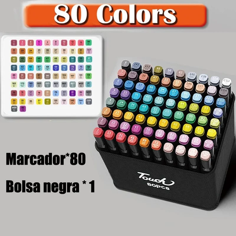 168 farbige ölige Markerstifte, Doppelkopf-Set, Kunstfarbe, Manga-Pinsel für Mädchen, Kinder, Büro, Schule, Studentenbedarf, Schreibwaren