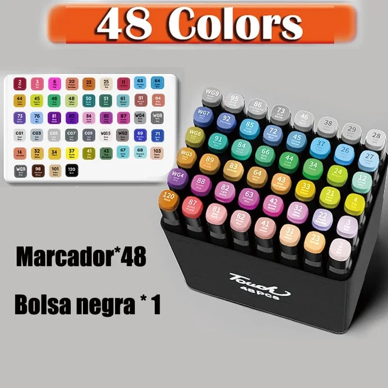 168 farbige ölige Markerstifte, Doppelkopf-Set, Kunstfarbe, Manga-Pinsel für Mädchen, Kinder, Büro, Schule, Studentenbedarf, Schreibwaren