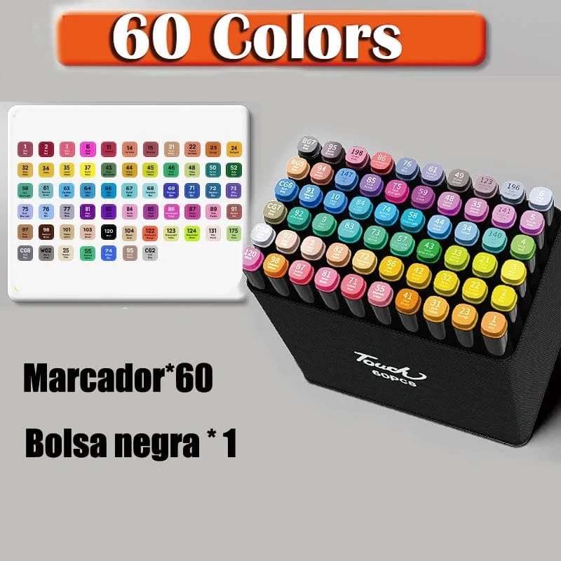 168 farbige ölige Markerstifte, Doppelkopf-Set, Kunstfarbe, Manga-Pinsel für Mädchen, Kinder, Büro, Schule, Studentenbedarf, Schreibwaren