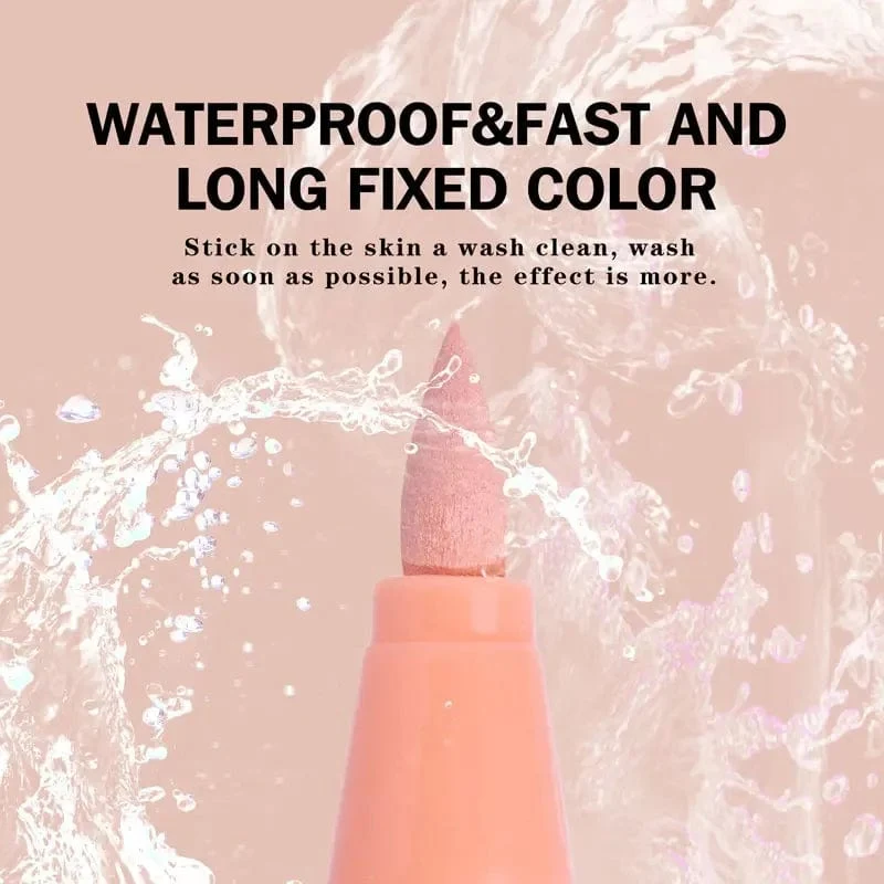 12 Farben Hautton-Markierungsstifte, Nylon-Acryl-Marker mit weichem Kopf, wasserfester Stift mit weicher Pinselspitze, Hautfarbe, Figurenmalerei, Schule