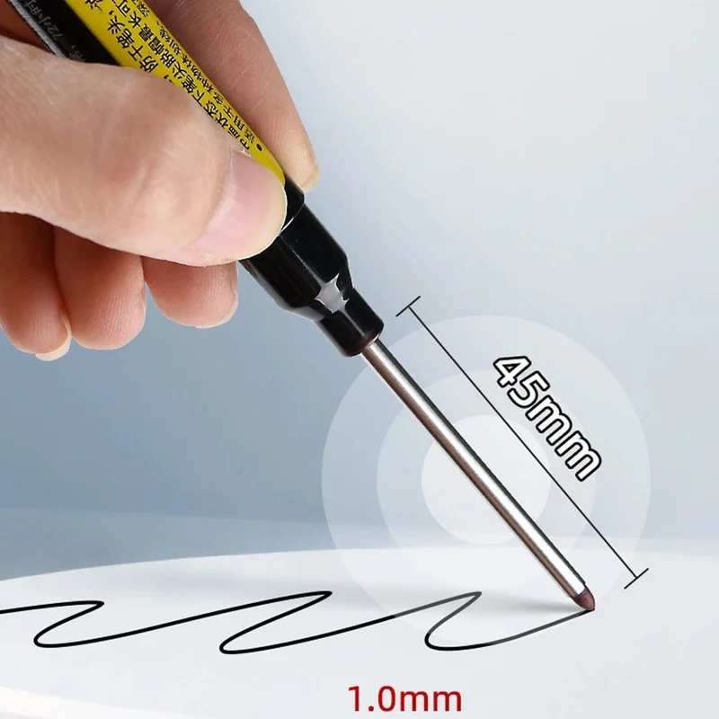 45 mm tiefes Loch, lange Spitze, Markierungsstift, tiefes Bohrloch, lange Spitze, Anreißstift, multifunktionaler mechanischer Zimmerei-Markierungsstift, bunt