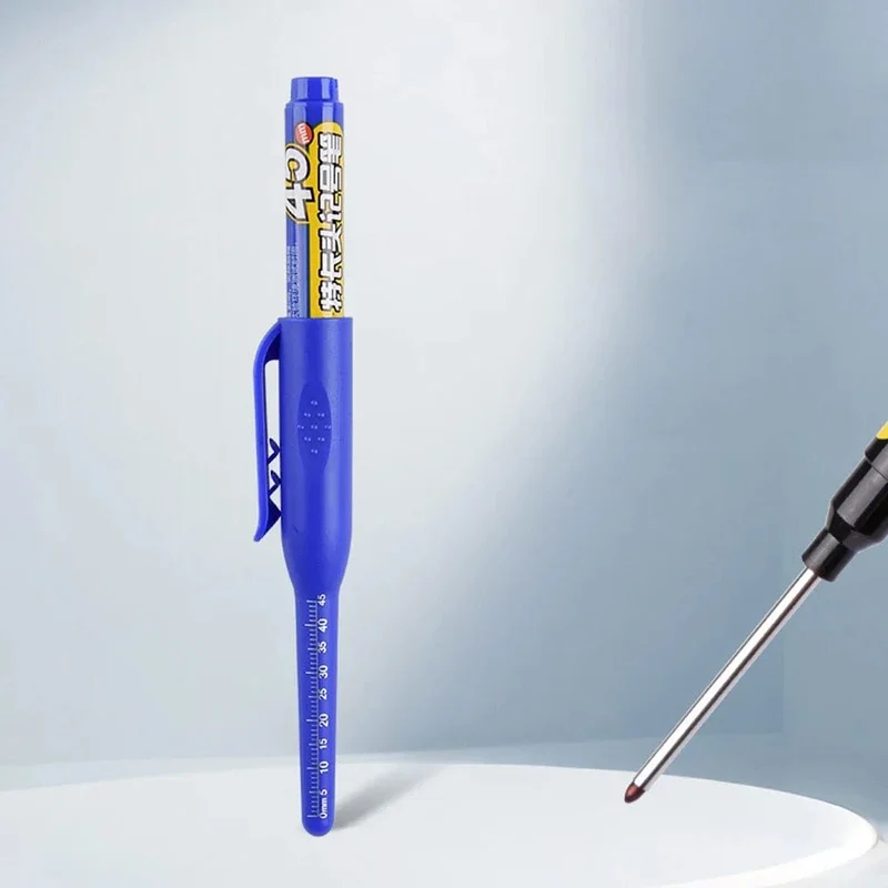 45 mm tiefes Loch, lange Spitze, Markierungsstift, tiefes Bohrloch, lange Spitze, Anreißstift, multifunktionaler mechanischer Zimmerei-Markierungsstift, bunt