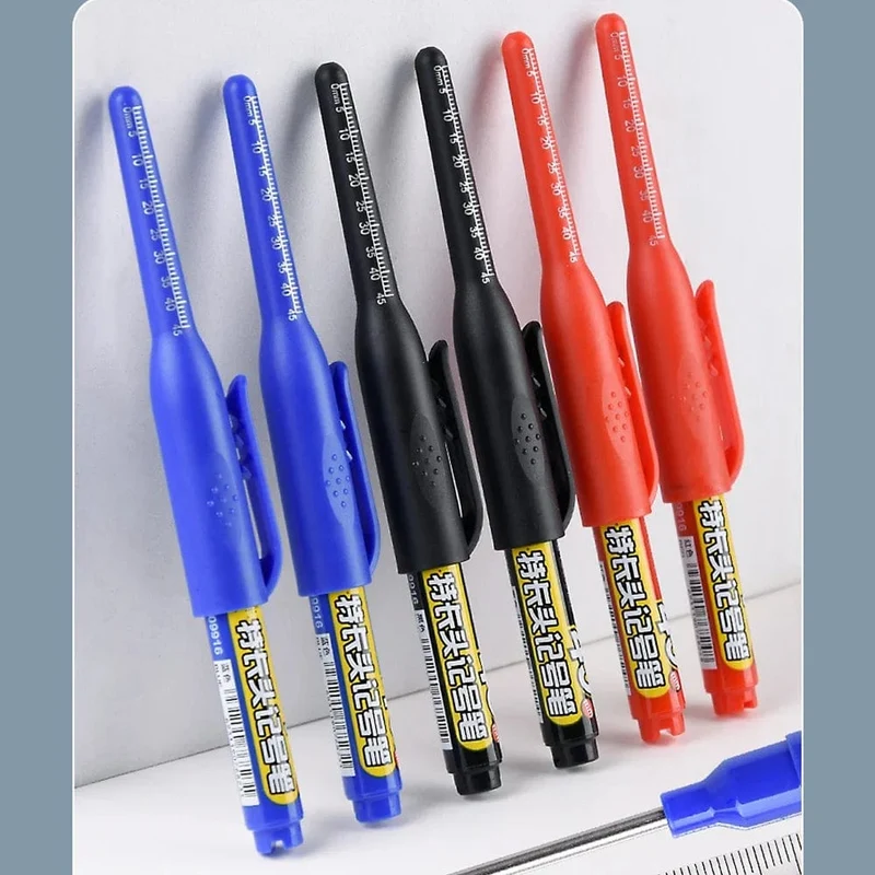 45 mm tiefes Loch, lange Spitze, Markierungsstift, tiefes Bohrloch, lange Spitze, Anreißstift, multifunktionaler mechanischer Zimmerei-Markierungsstift, bunt