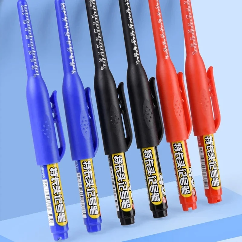 45 mm tiefes Loch, lange Spitze, Markierungsstift, tiefes Bohrloch, lange Spitze, Anreißstift, multifunktionaler mechanischer Zimmerei-Markierungsstift, bunt