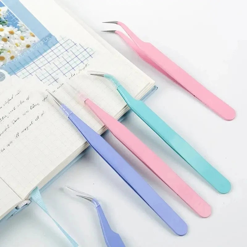 8Style Bonbonfarbene Pinzette Kreative Edelstahl Hochelastische Clips