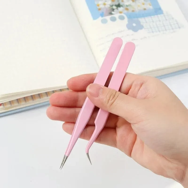 8Style Bonbonfarbene Pinzette Kreative Edelstahl Hochelastische Clips