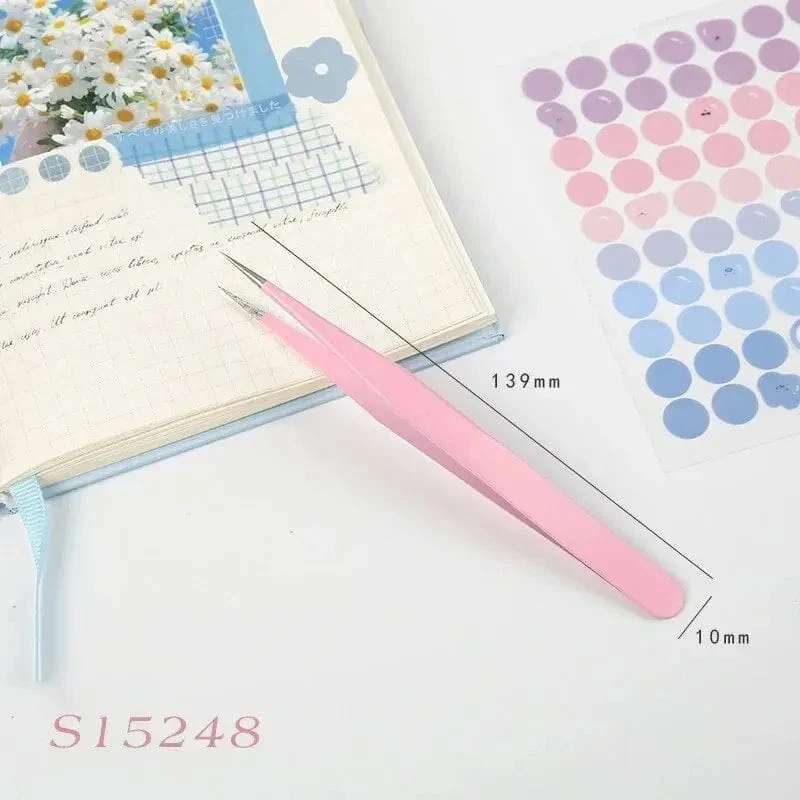 8Style Bonbonfarbene Pinzette Kreative Edelstahl Hochelastische Clips