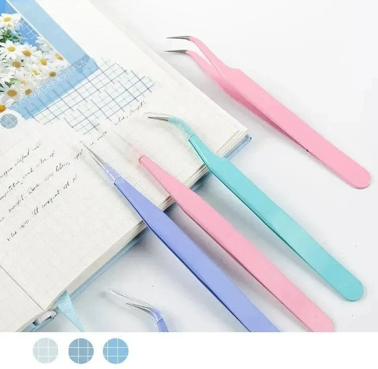8Style Bonbonfarbene Pinzette Kreative Edelstahl Hochelastische Clips