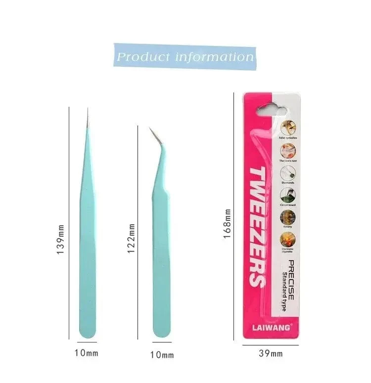 8Style Bonbonfarbene Pinzette Kreative Edelstahl Hochelastische Clips