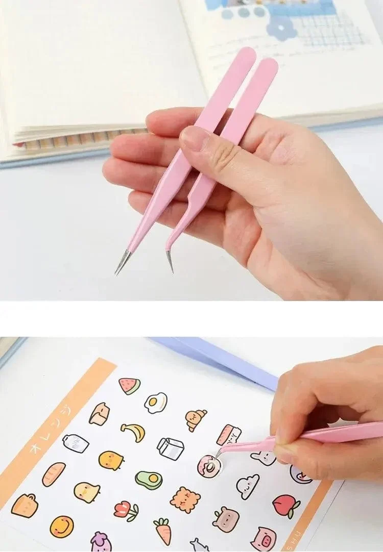 8Style Bonbonfarbene Pinzette Kreative Edelstahl Hochelastische Clips