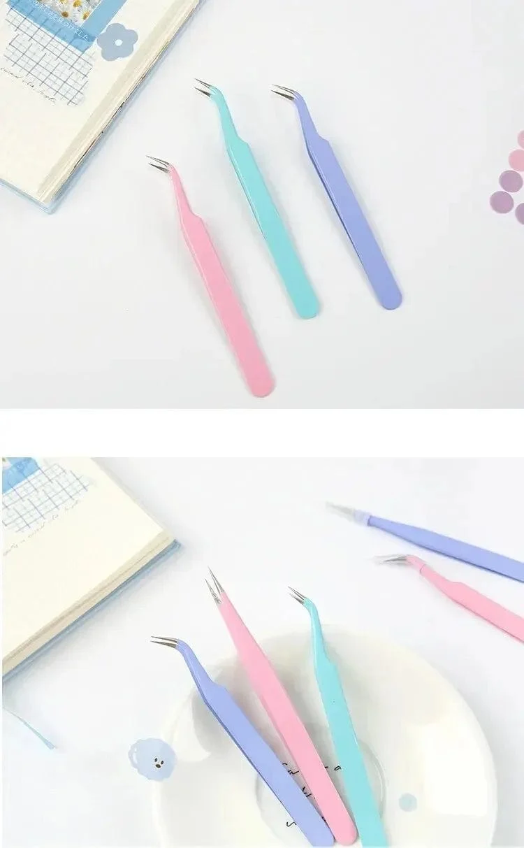 8Style Bonbonfarbene Pinzette Kreative Edelstahl Hochelastische Clips