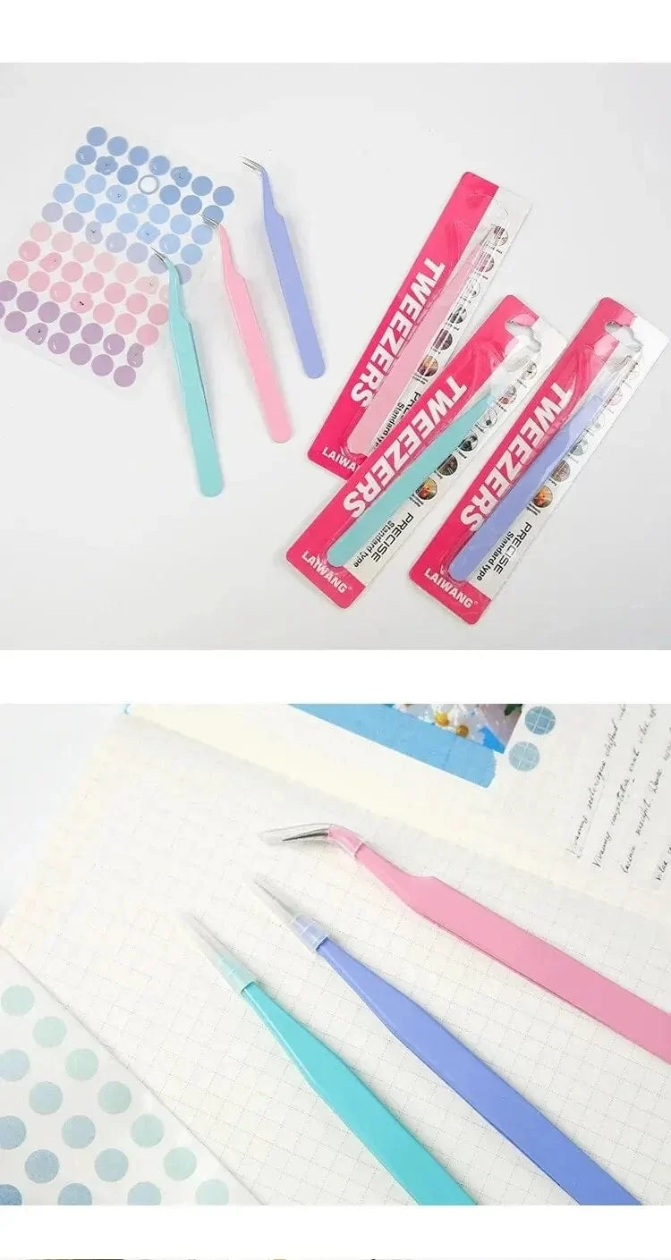 8Style Bonbonfarbene Pinzette Kreative Edelstahl Hochelastische Clips