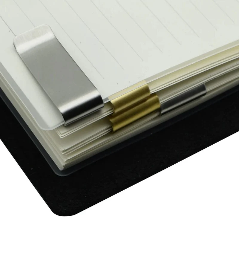 Metall-Büroklammer für Notizbuch, Lesezeichen, Werkzeug, Edelstahl und Messing, Material für Bücher, Büro, Schule, Lesebedarf