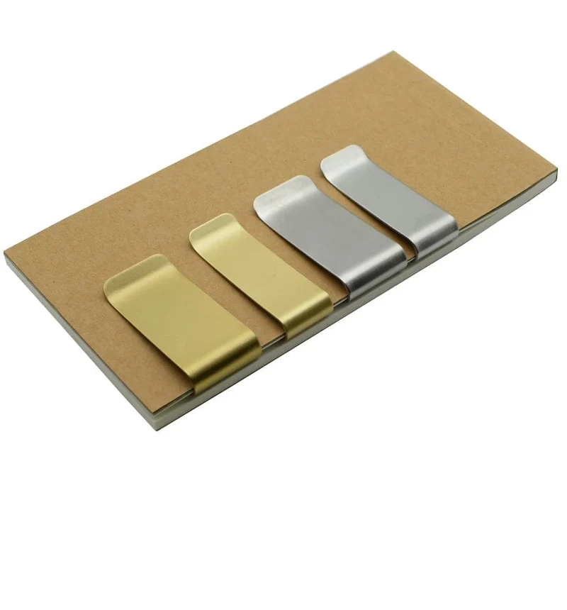 Metall-Büroklammer für Notizbuch, Lesezeichen, Werkzeug, Edelstahl und Messing, Material für Bücher, Büro, Schule, Lesebedarf