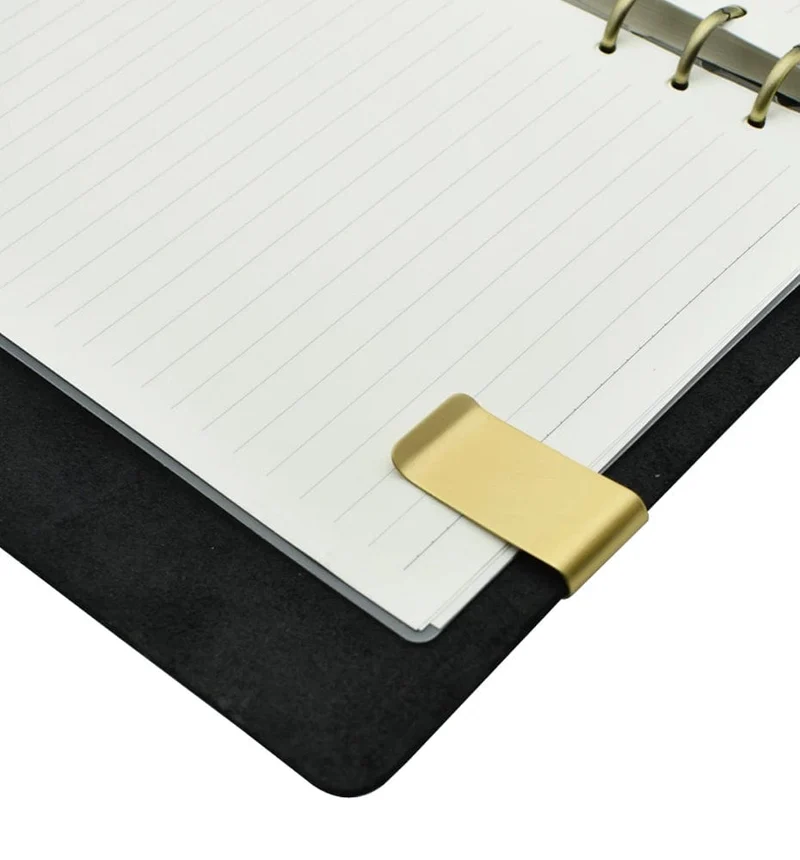 Metall-Büroklammer für Notizbuch, Lesezeichen, Werkzeug, Edelstahl und Messing, Material für Bücher, Büro, Schule, Lesebedarf