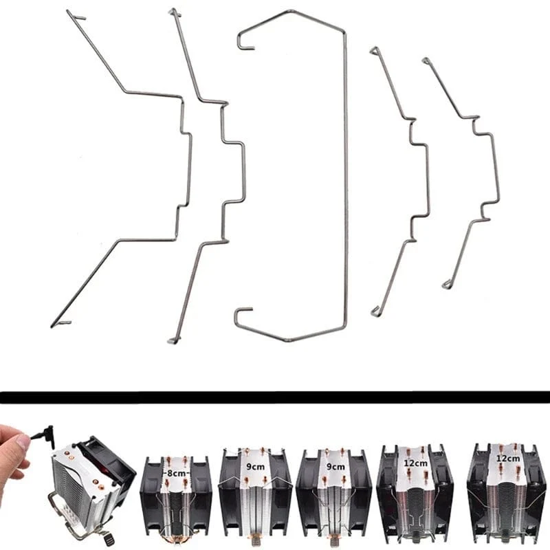 2 PCS Wärme abzuführen Clip Clamp Computer CPU Lüfter Clips Edelstahl Draht Verschluss Schnalle Halterung