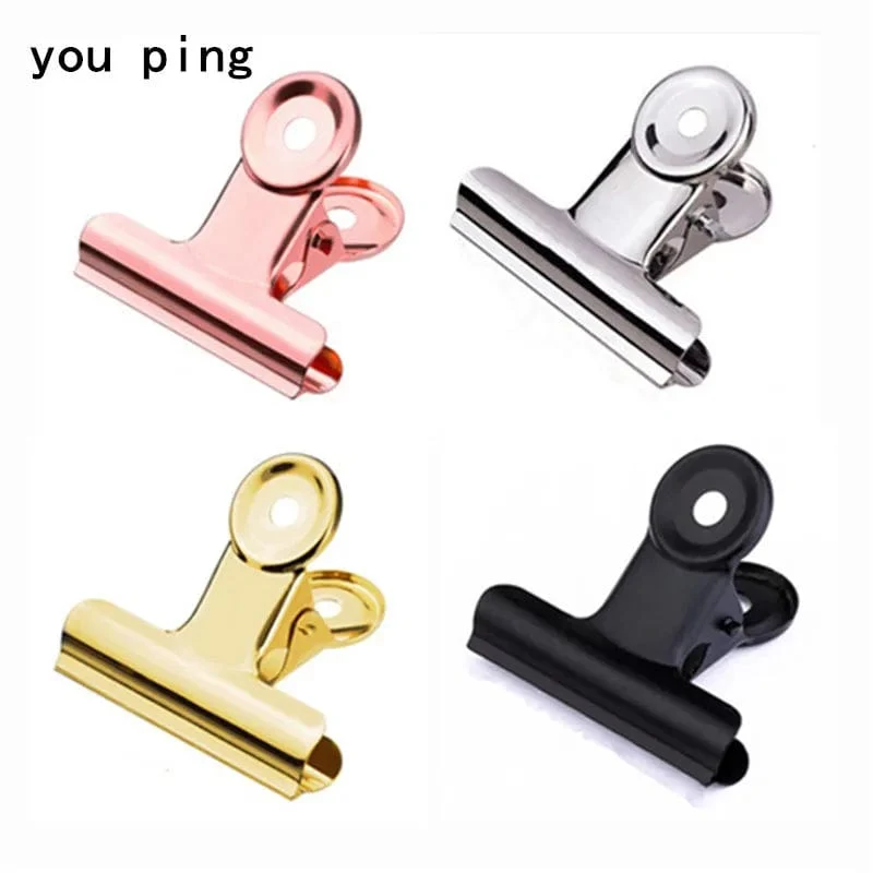 Neu 50mm 38mm 31mm 22mm Multicolor Runde Metall Clamp Büroklammern Schüler Schule Bürobedarf