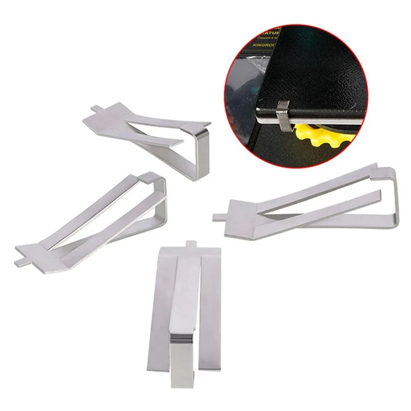 Creality 4 STÜCKE 3D-Druckerteile Edelstahl-Glas-Heizbett-Clips Klemmhalter Heizbett-Clip für Ender 3 V2 Ender3 Pro CR-10S