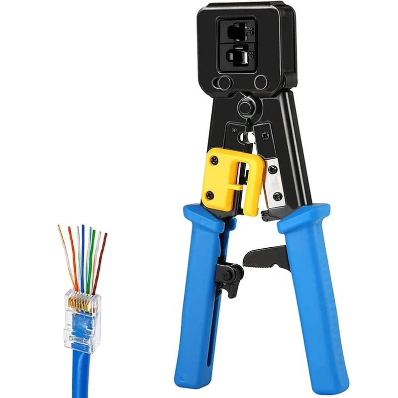 RJ45 Crimper Hand Netzwerk Werkzeuge Zange RJ12 Cat5 Cat6 8p8c Kabel Stripper Pressklemme Zange Clip Multifunktion
