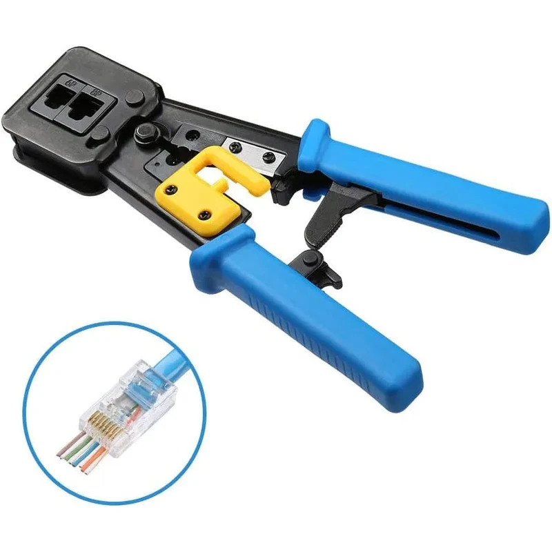 RJ45 Crimper Hand Netzwerk Werkzeuge Zange RJ12 Cat5 Cat6 8p8c Kabel Stripper Pressklemme Zange Clip Multifunktion