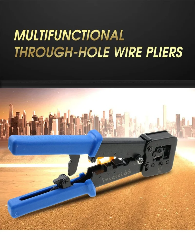 RJ45 Crimper Hand Netzwerk Werkzeuge Zange RJ12 Cat5 Cat6 8p8c Kabel Stripper Pressklemme Zange Clip Multifunktion