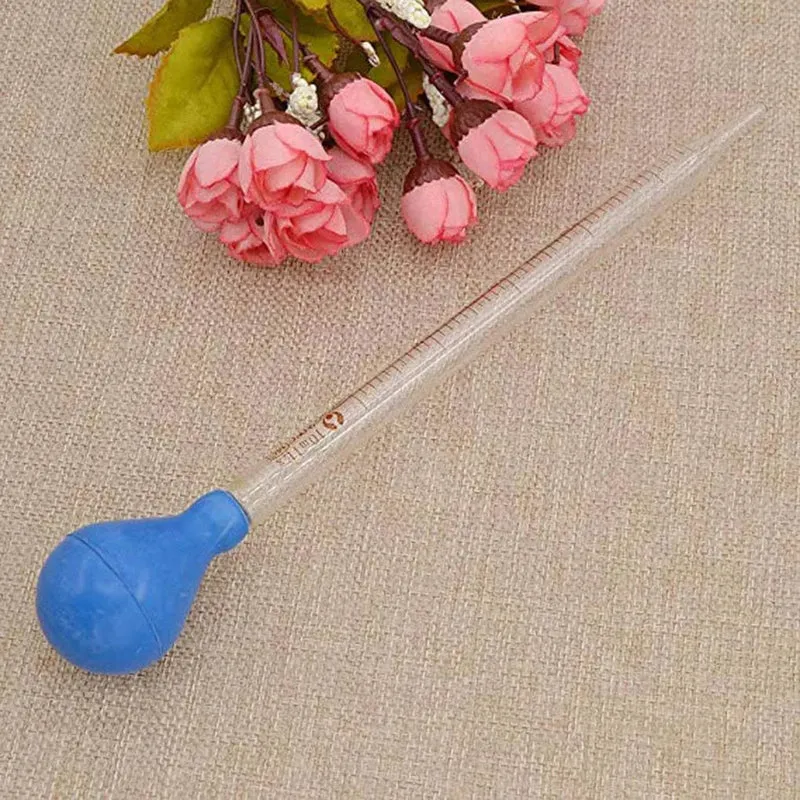 1/2/5 stücke Dropper Pipette Glas Skala Linie Labor Dropper Messung Dropping Pipette Blau Gummi Kopf Pipetten Messung