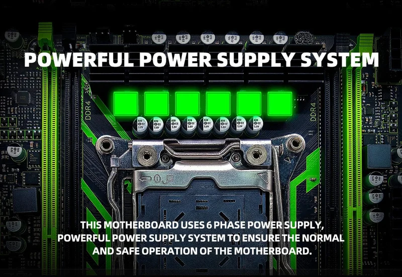 ZSUS X99-8D4 Motherboard-Set mit LGA2011-3 Xeon E5 2650 V4 CPU DDR4 16 GB (1*16 GB) 2133 MHZ RAM-Speicher NVME M.2 SATA