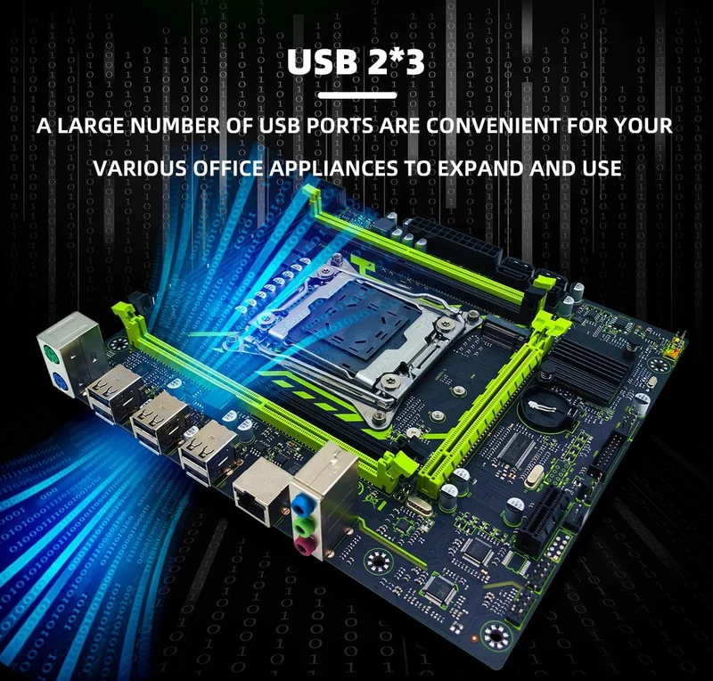 ZSUS X99-8D4 Motherboard-Set mit LGA2011-3 Xeon E5 2650 V4 CPU DDR4 16 GB (1*16 GB) 2133 MHZ RAM-Speicher NVME M.2 SATA