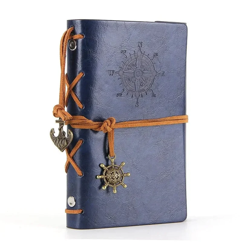 Retro-Notizbücher und -Tagebücher, Agenda, Binder, Skizzenbuch, Leder, Softcover, 14 x 10 cm, austauschbares Kraftpapier, inneres koreanisches Briefpapier