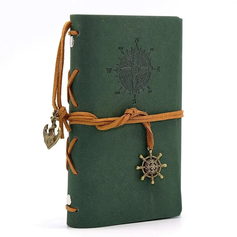 Retro-Notizbücher und -Tagebücher, Agenda, Binder, Skizzenbuch, Leder, Softcover, 14 x 10 cm, austauschbares Kraftpapier, inneres koreanisches Briefpapier